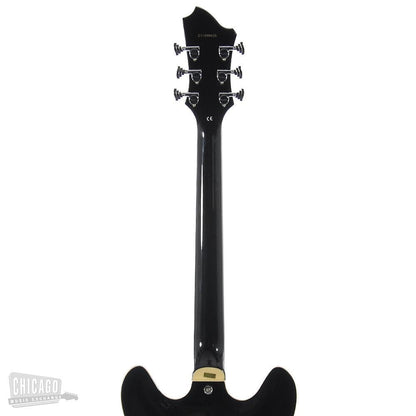 Hagstrom Viking Deluxe Tremar Black Gloss Electric Guitars / Semi-Hollow
