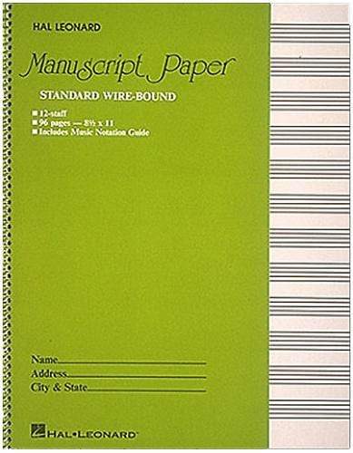 Hal Leonard Manuscript Paper Accessories / Books and DVDs