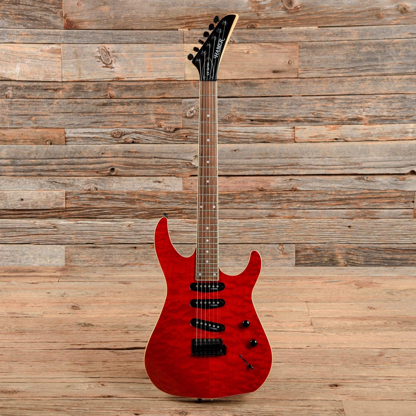 Hamer CX Series Transparent Red Electric Guitars / Solid Body