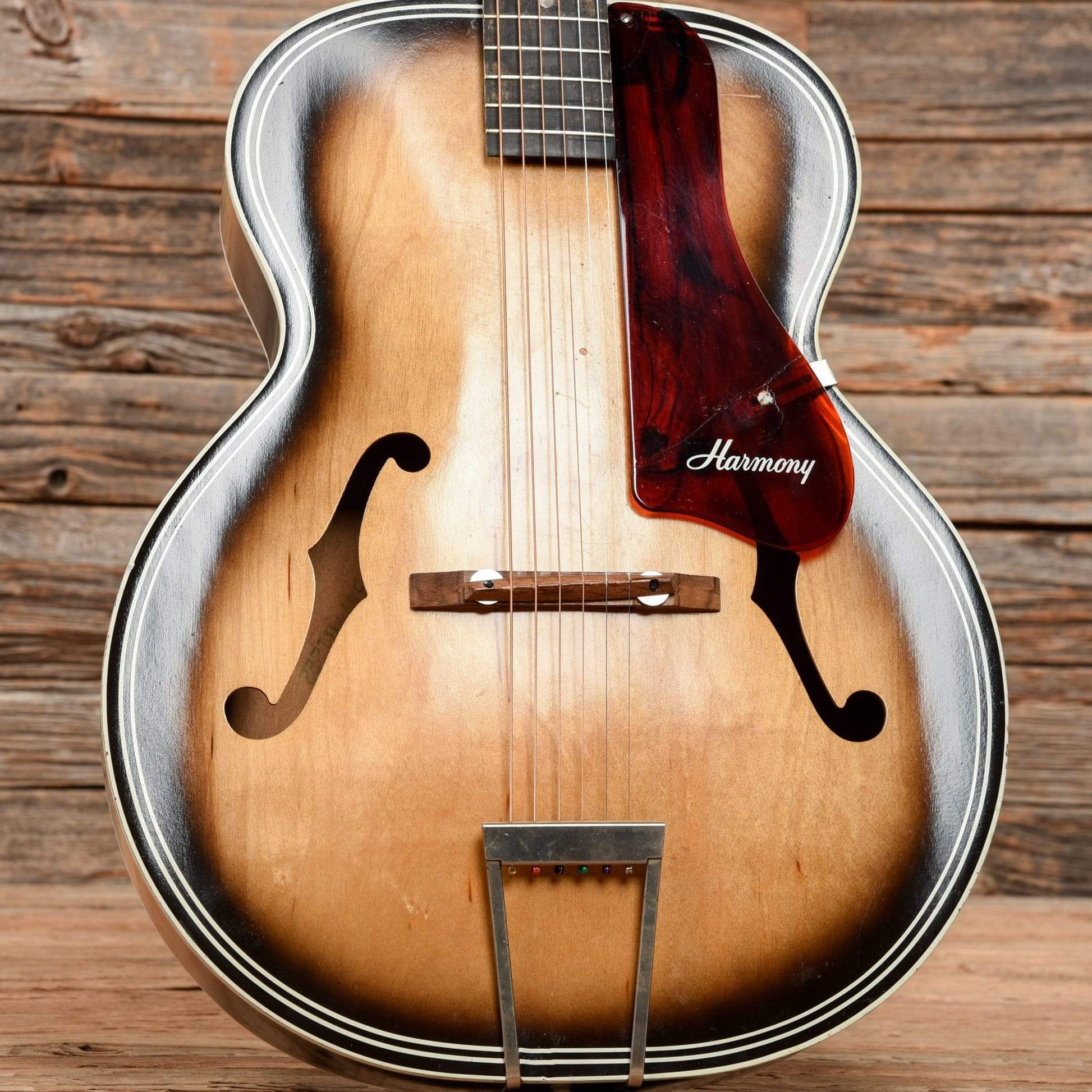 Harmony H1222 Archtone Sunburst 1950s Acoustic Guitars / Archtop