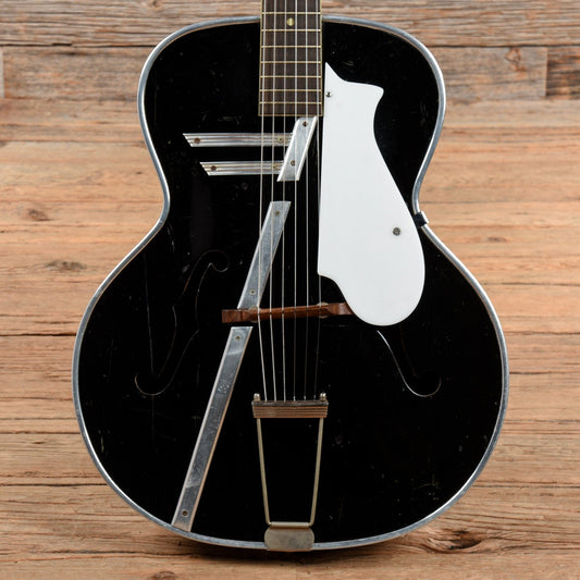 Harmony Montclair Black Electric Guitars / Hollow Body