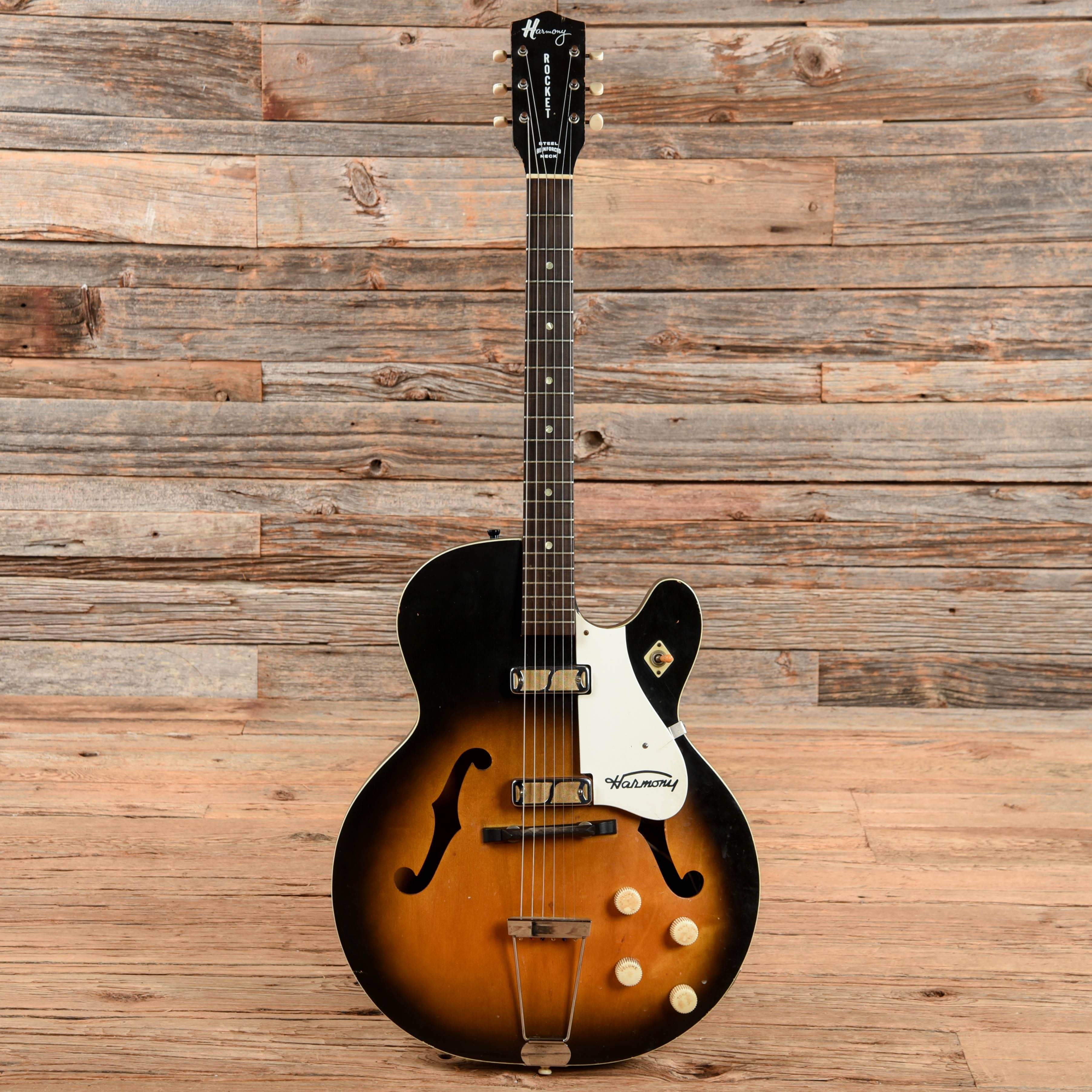 Harmony Rocket Sunburst 1960s Electric Guitars / Hollow Body