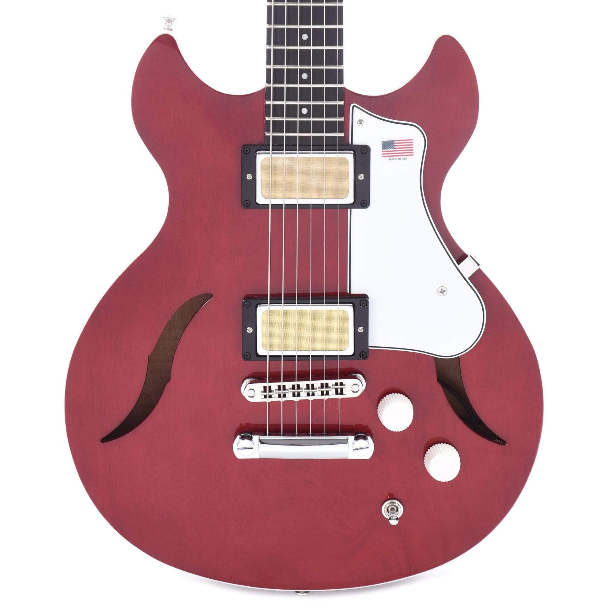 Harmony Comet Trans Red Electric Guitars / Semi-Hollow