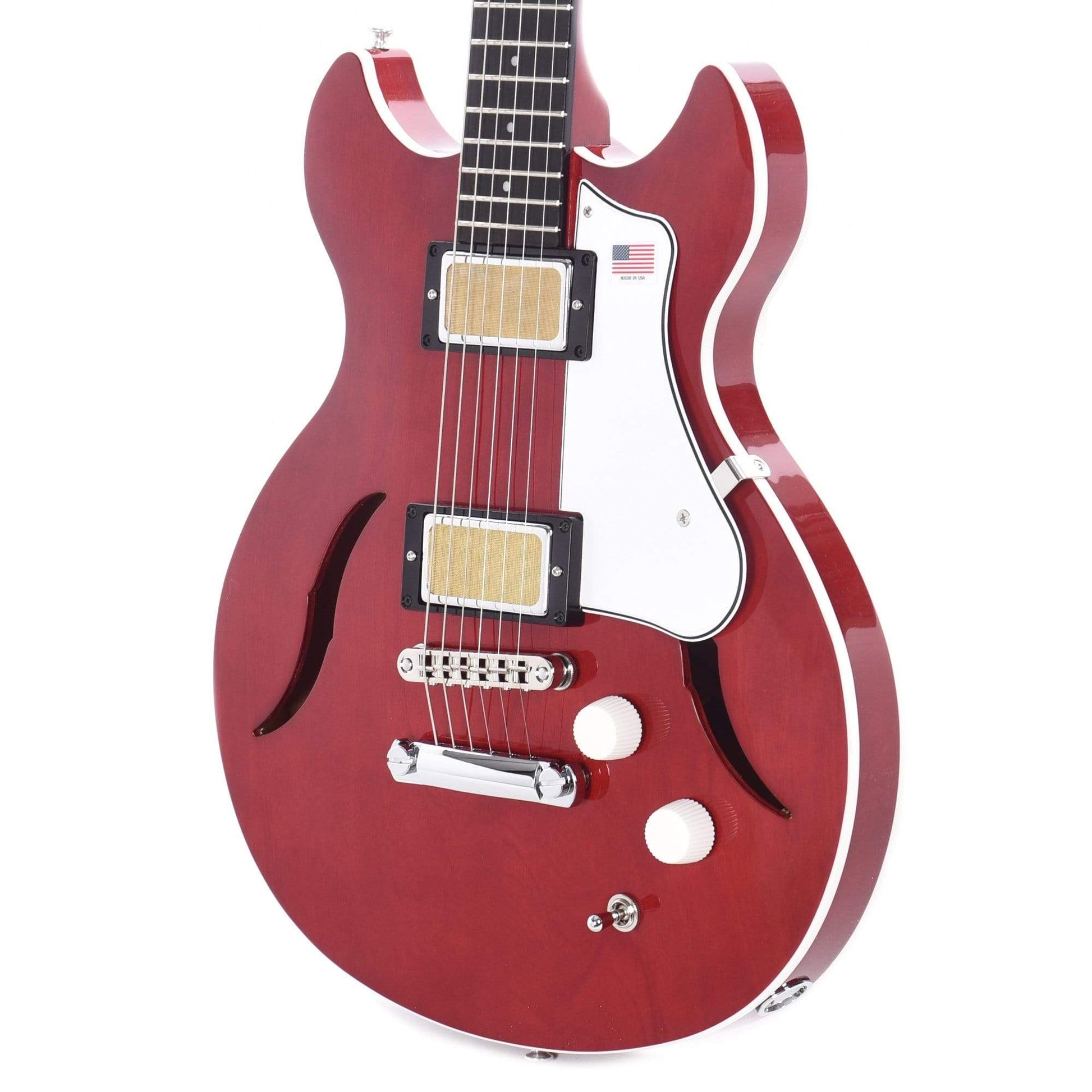 Harmony Comet Trans Red Electric Guitars / Semi-Hollow