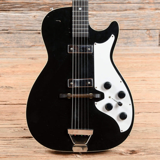 Harmony H46 Stratotone Black 1961 Electric Guitars / Semi-Hollow