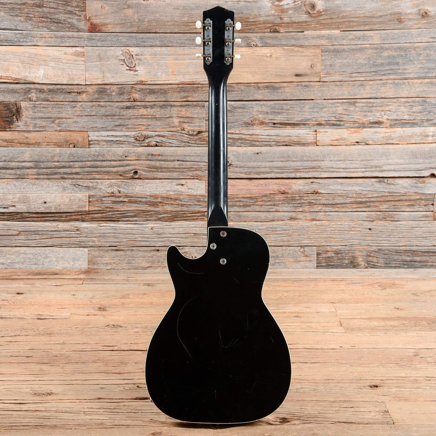 Harmony H46 Stratotone Black 1961 Electric Guitars / Semi-Hollow