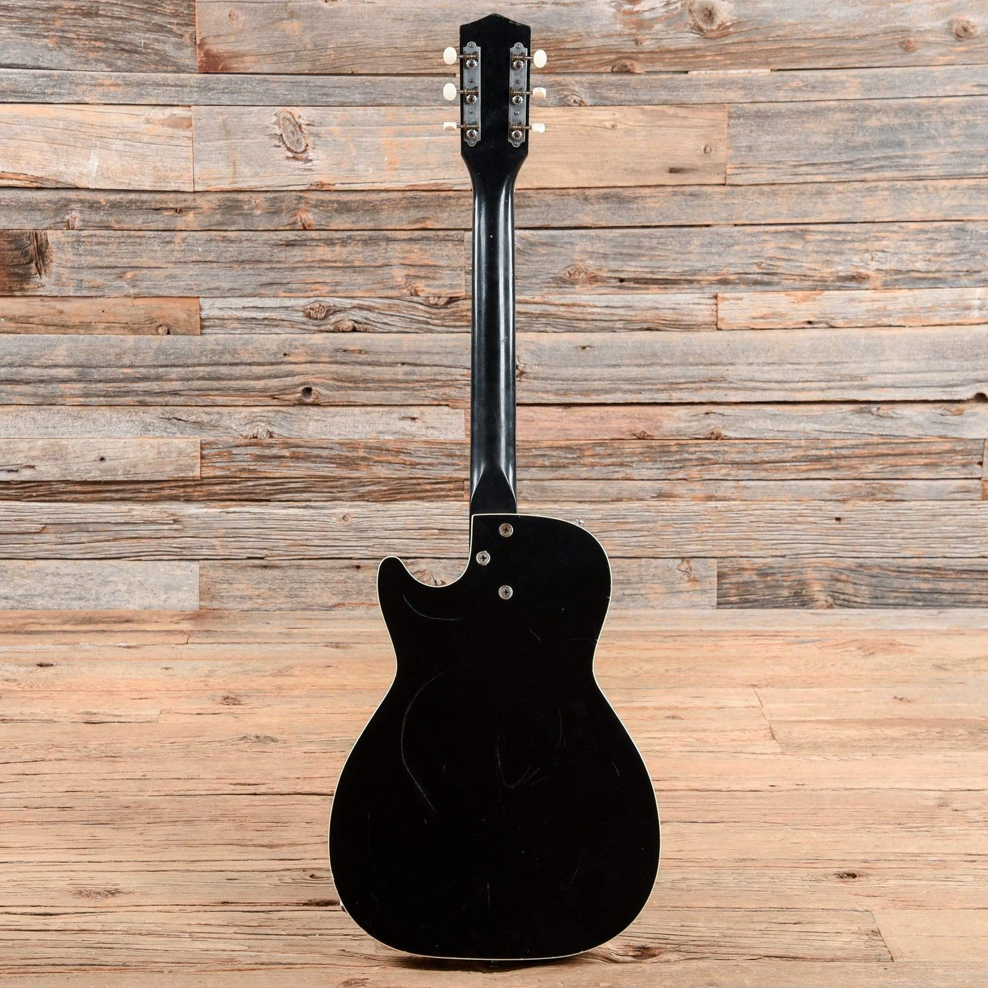 Harmony H46 Stratotone Black 1961 Electric Guitars / Semi-Hollow