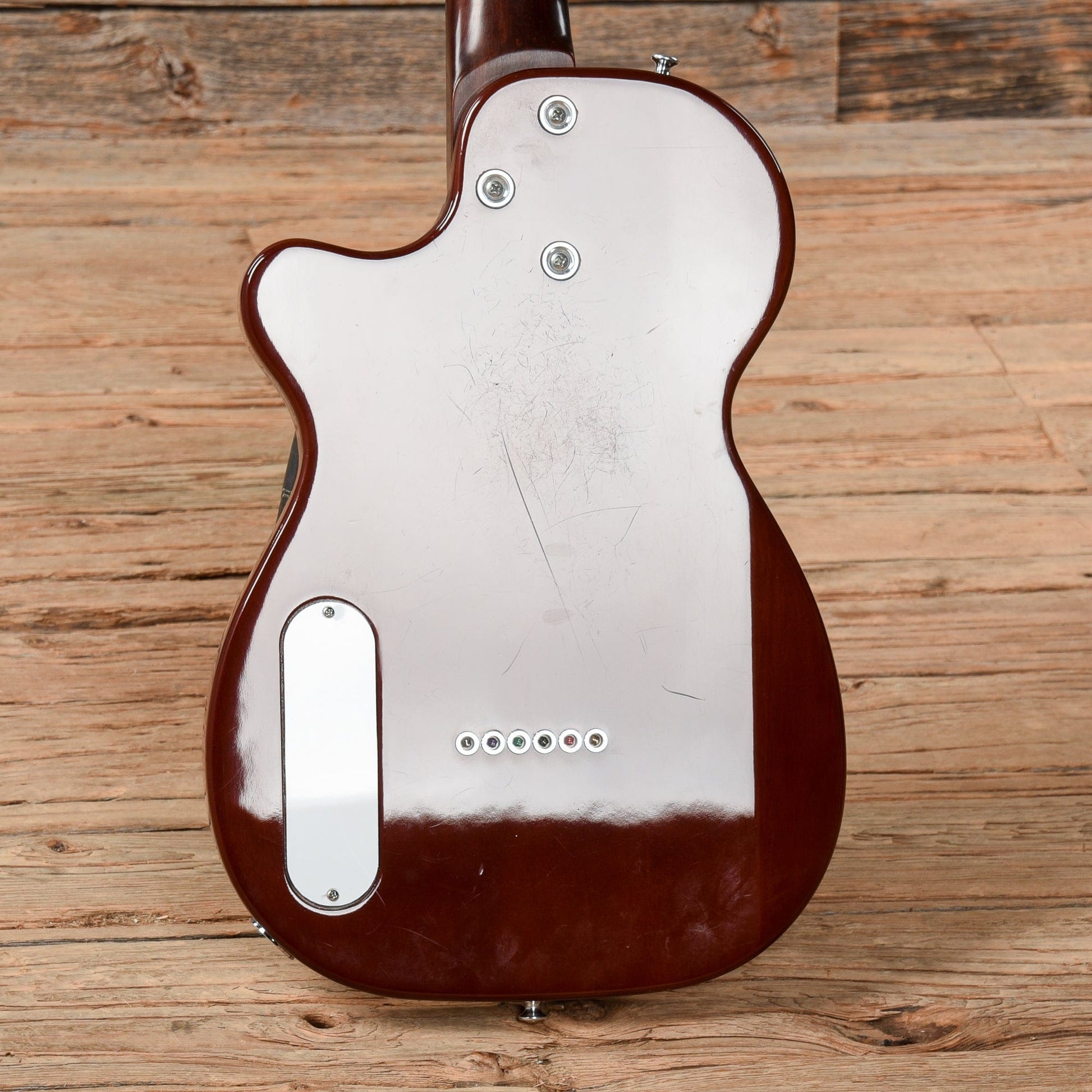 Harmony Juno Flame Maple Top Transparent Brown Electric Guitars / Solid Body