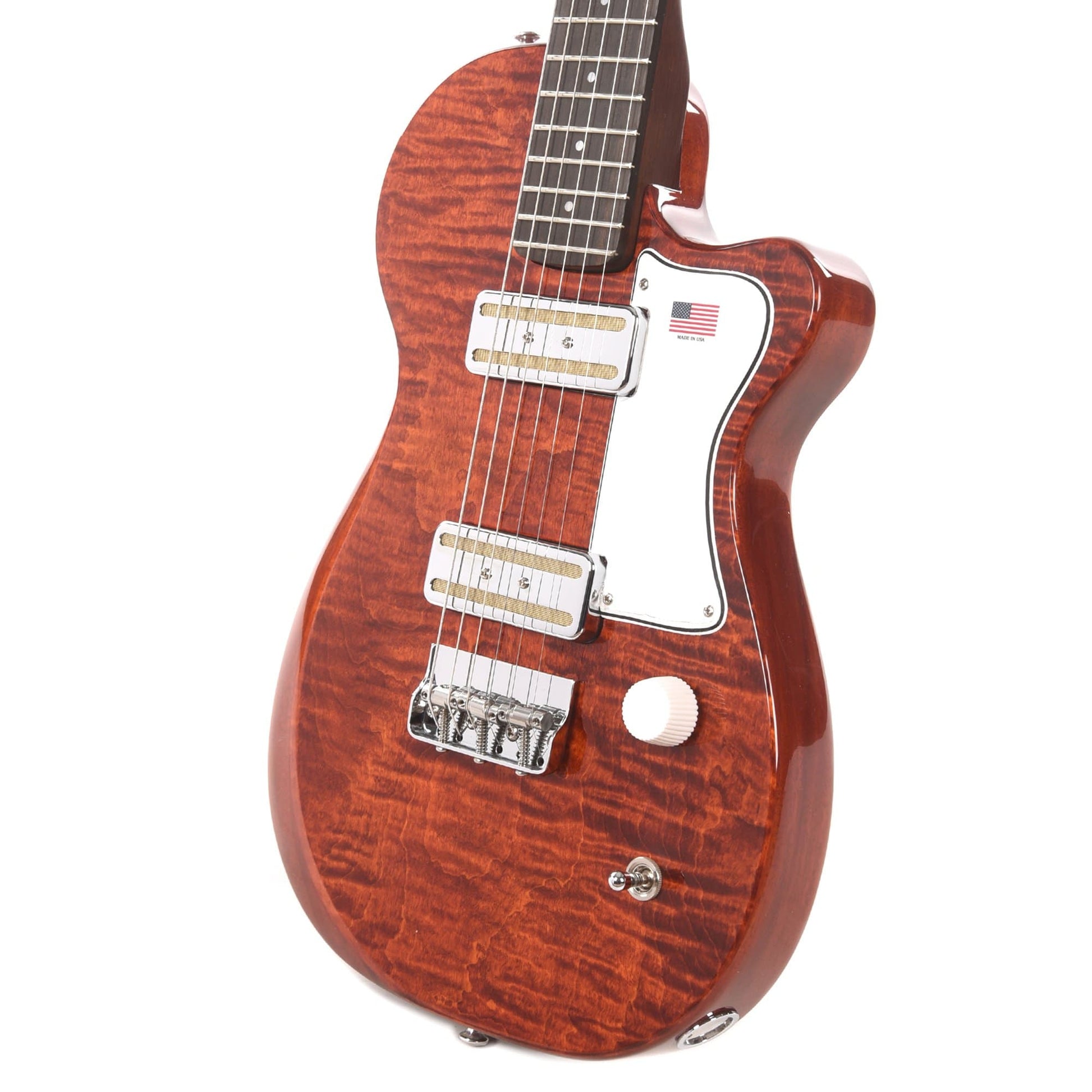 Harmony Limited Edition Juno Flame Maple Transparent Red Electric Guitars / Solid Body