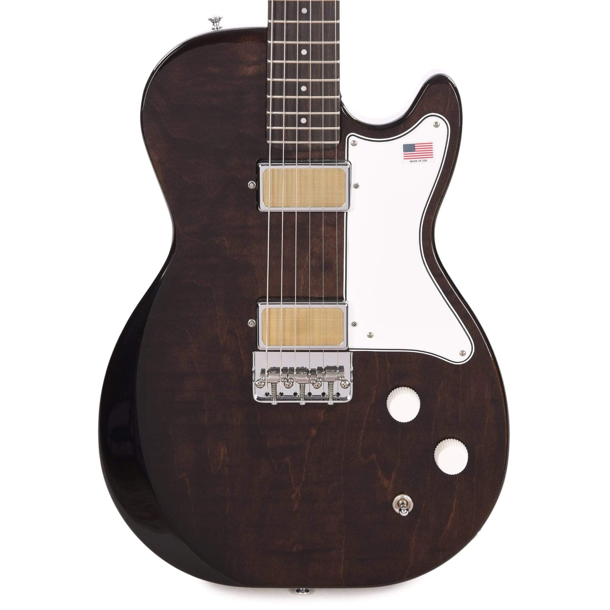 Harmony Limited Edition Jupiter Flame Maple Transparent Black Electric Guitars / Solid Body