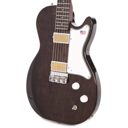 Harmony Limited Edition Jupiter Flame Maple Transparent Black Electric Guitars / Solid Body