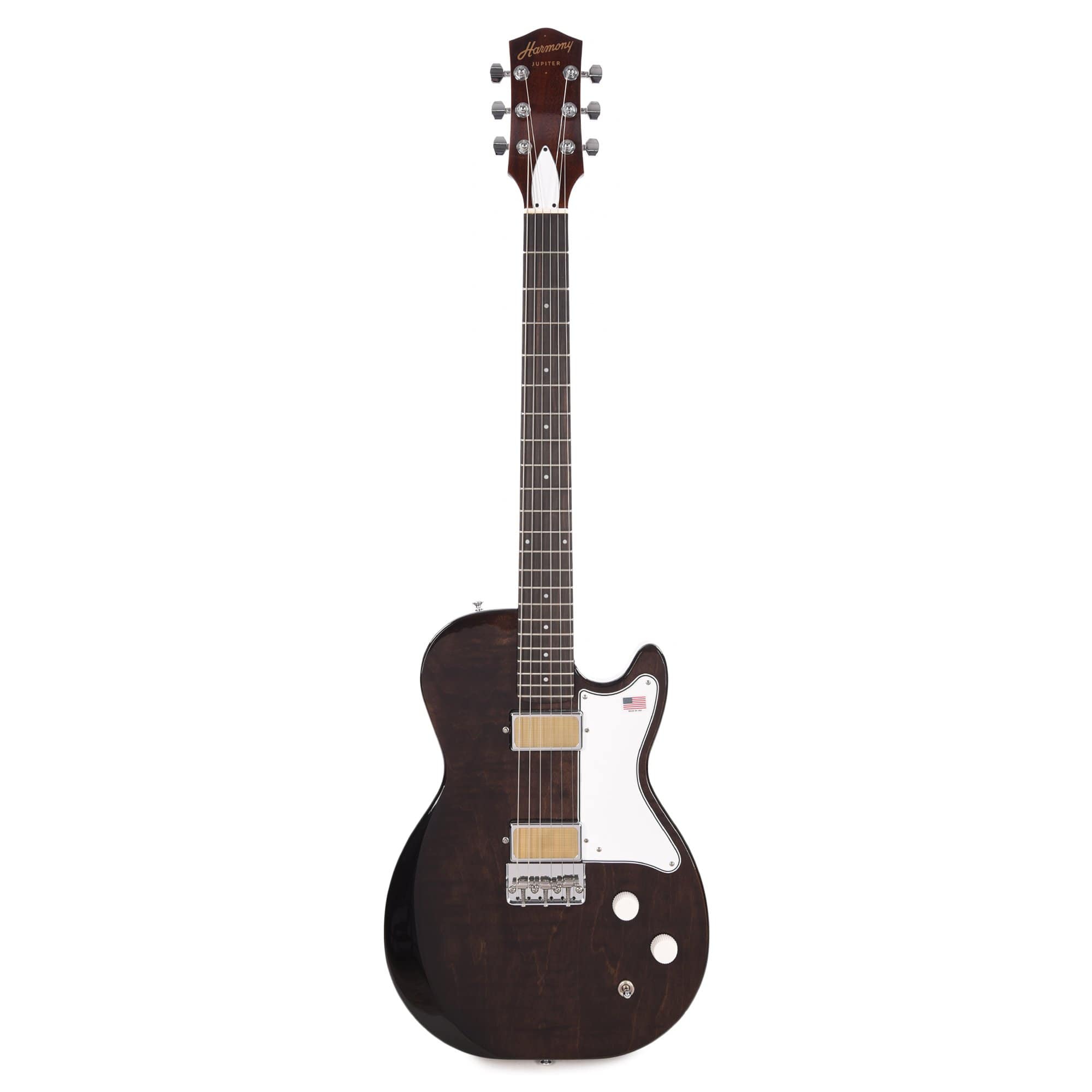 Harmony Limited Edition Jupiter Flame Maple Transparent Black Electric Guitars / Solid Body
