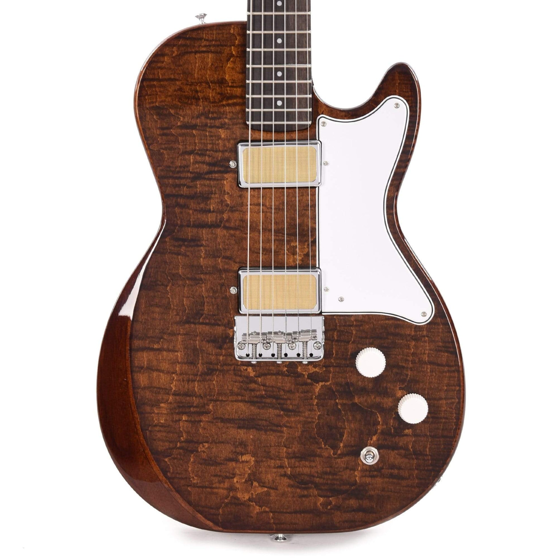 Harmony Limited Edition Jupiter Flame Maple Transparent Brown Electric Guitars / Solid Body