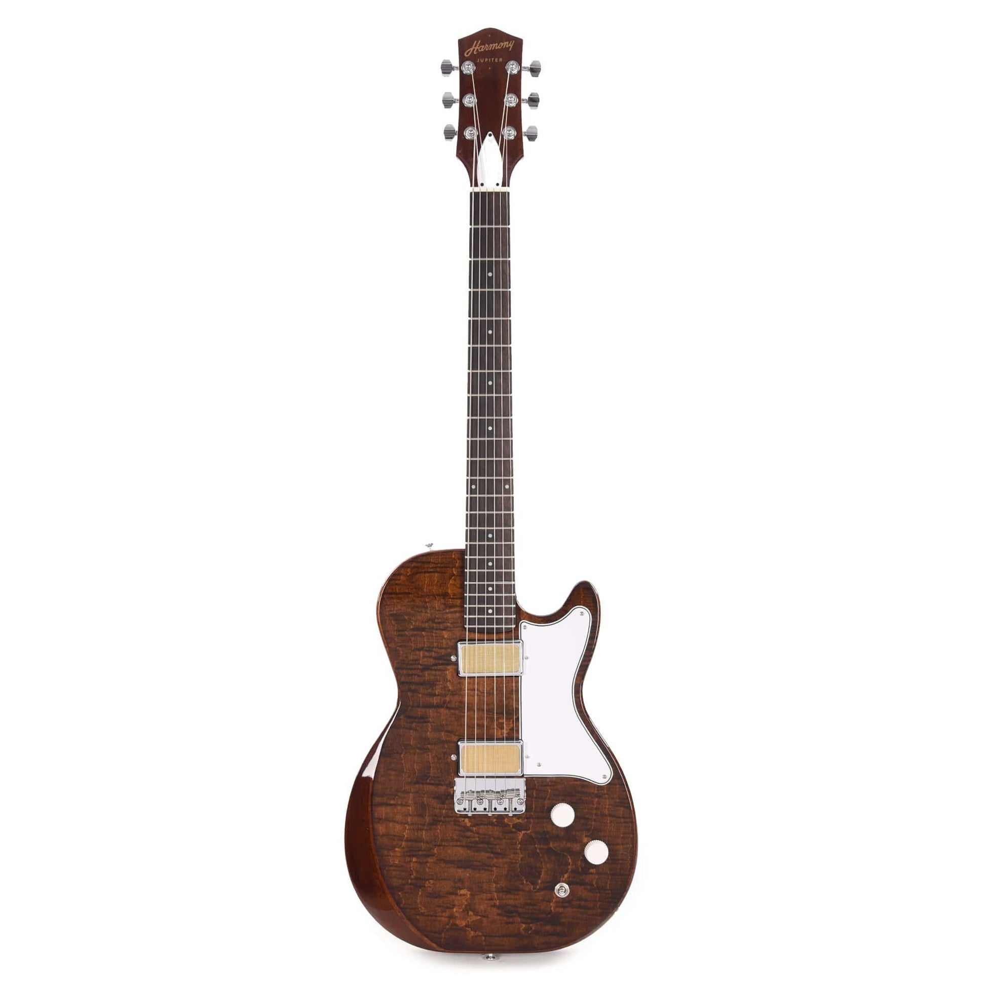 Harmony Limited Edition Jupiter Flame Maple Transparent Brown Electric Guitars / Solid Body