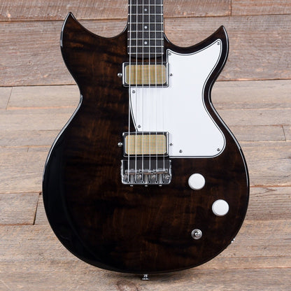 Harmony Limited Edition Rebel Flame Maple Transparent Black Electric Guitars / Solid Body