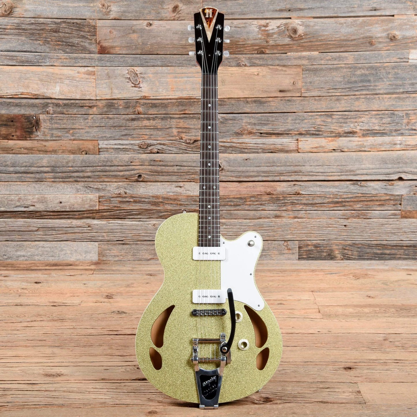 Heatley Retromatic Korina Gold Sparkle 2014 Electric Guitars / Semi-Hollow