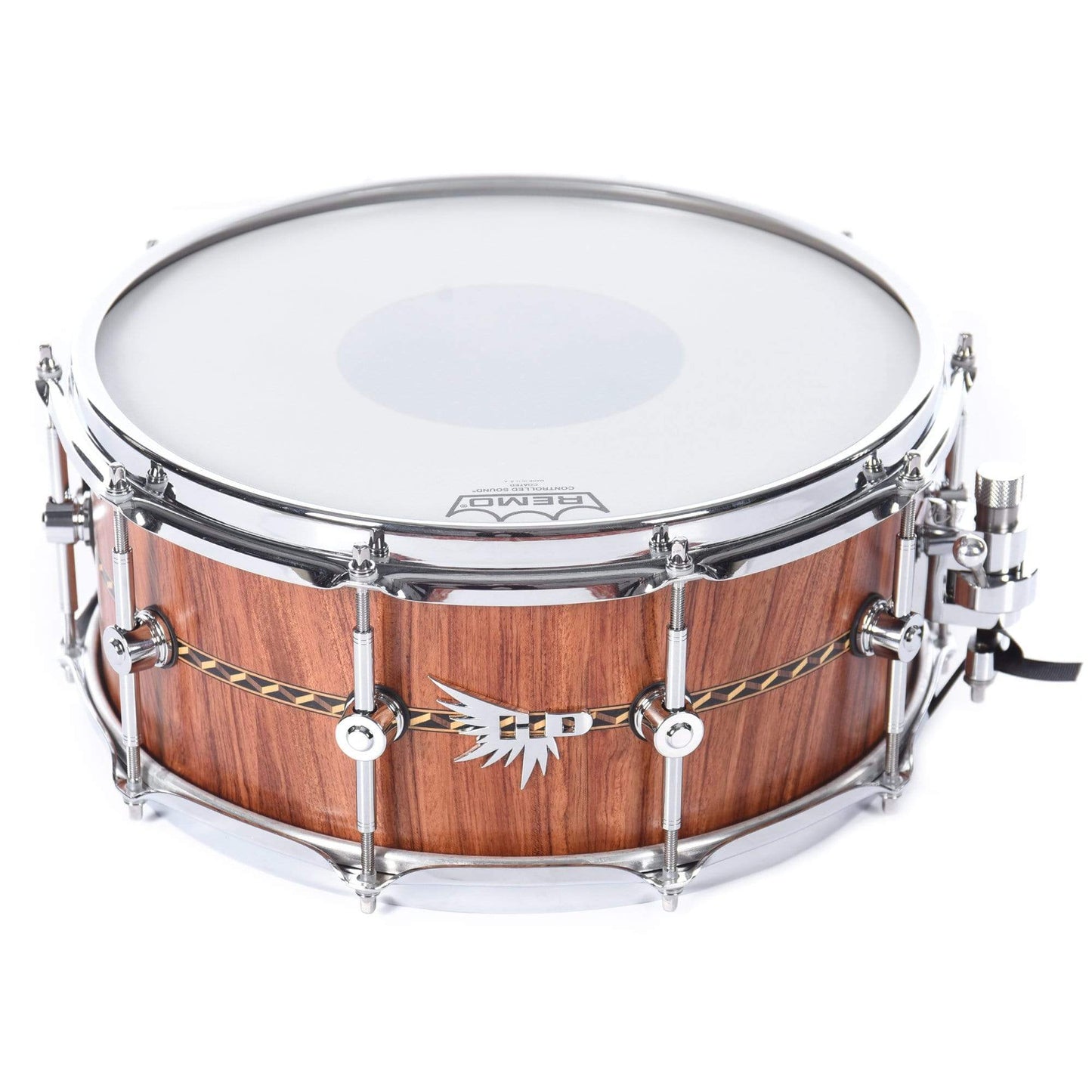 Hendrix 6x14 Satin Bubinga Snare Drum w/ 3D Wood Inlay Drums and Percussion / Acoustic Drums / Snare