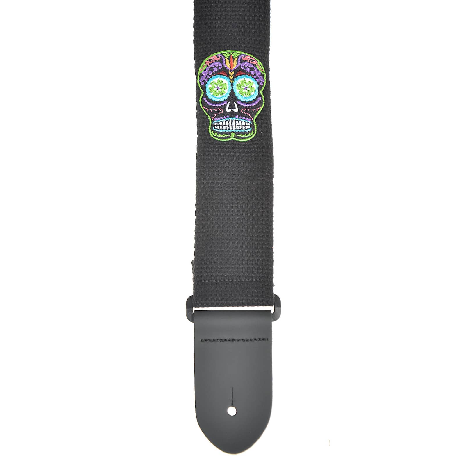 Henry Heller Strap Cotton w/Embroid Sugar Skull Accessories / Straps