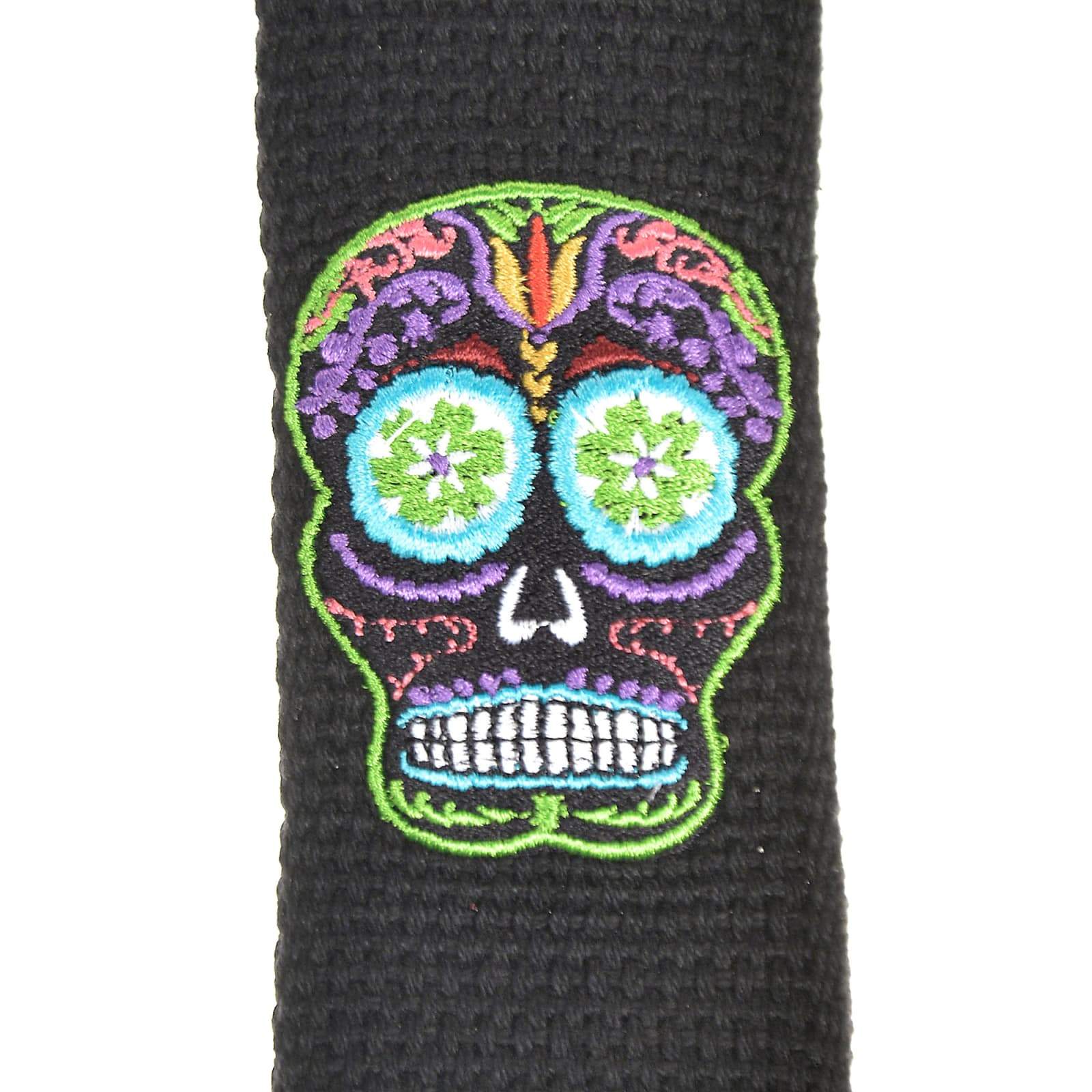 Henry Heller Strap Cotton w/Embroid Sugar Skull Accessories / Straps