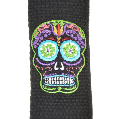 Henry Heller Strap Cotton w/Embroid Sugar Skull Accessories / Straps