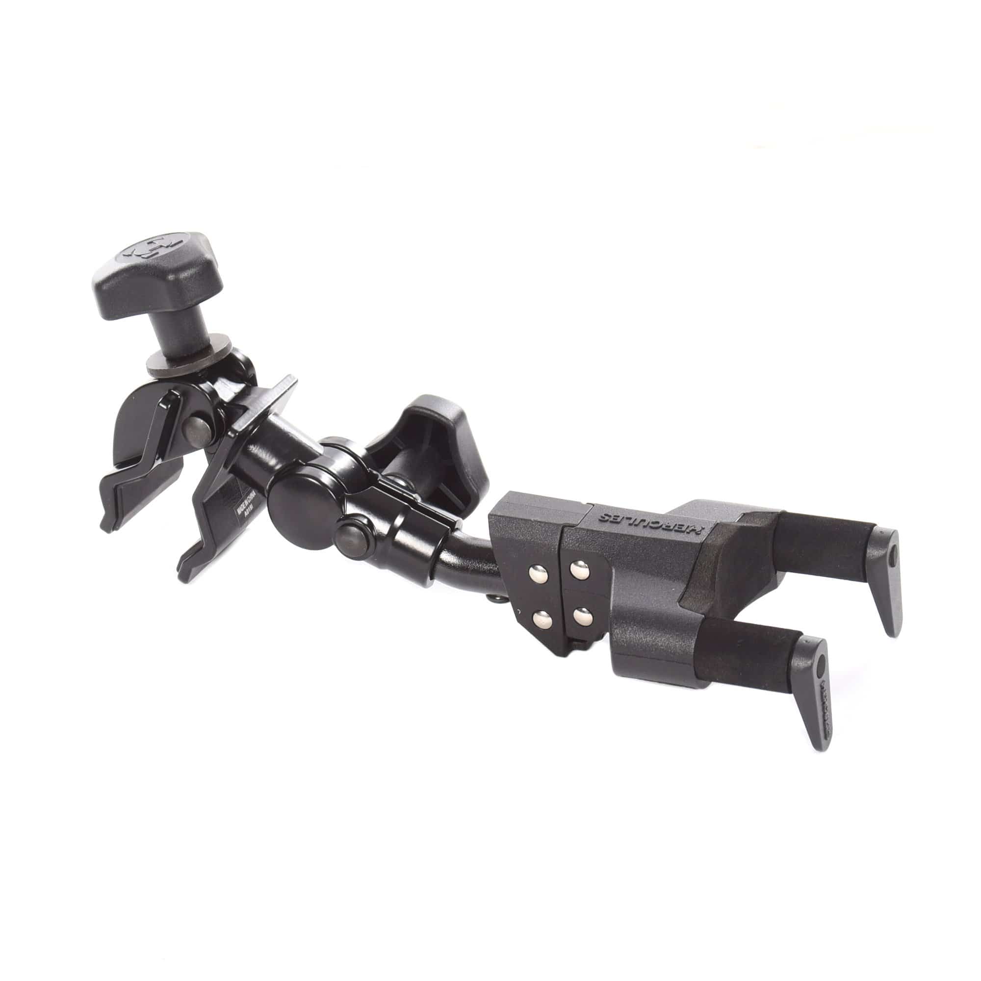 Soporte de Ukelele Hércules USP20CB, (Para pie de mic o atril), ⚡️Sistema auto grip, ⚡️Abrazadera ajustable, ⚡️Para todos los modelos de ukeleles, Más info en www.barri.ar