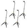 Hercules GS414B Plus Auto Grip System Guitar Stand 4 Pack Bundle Accessories / Stands