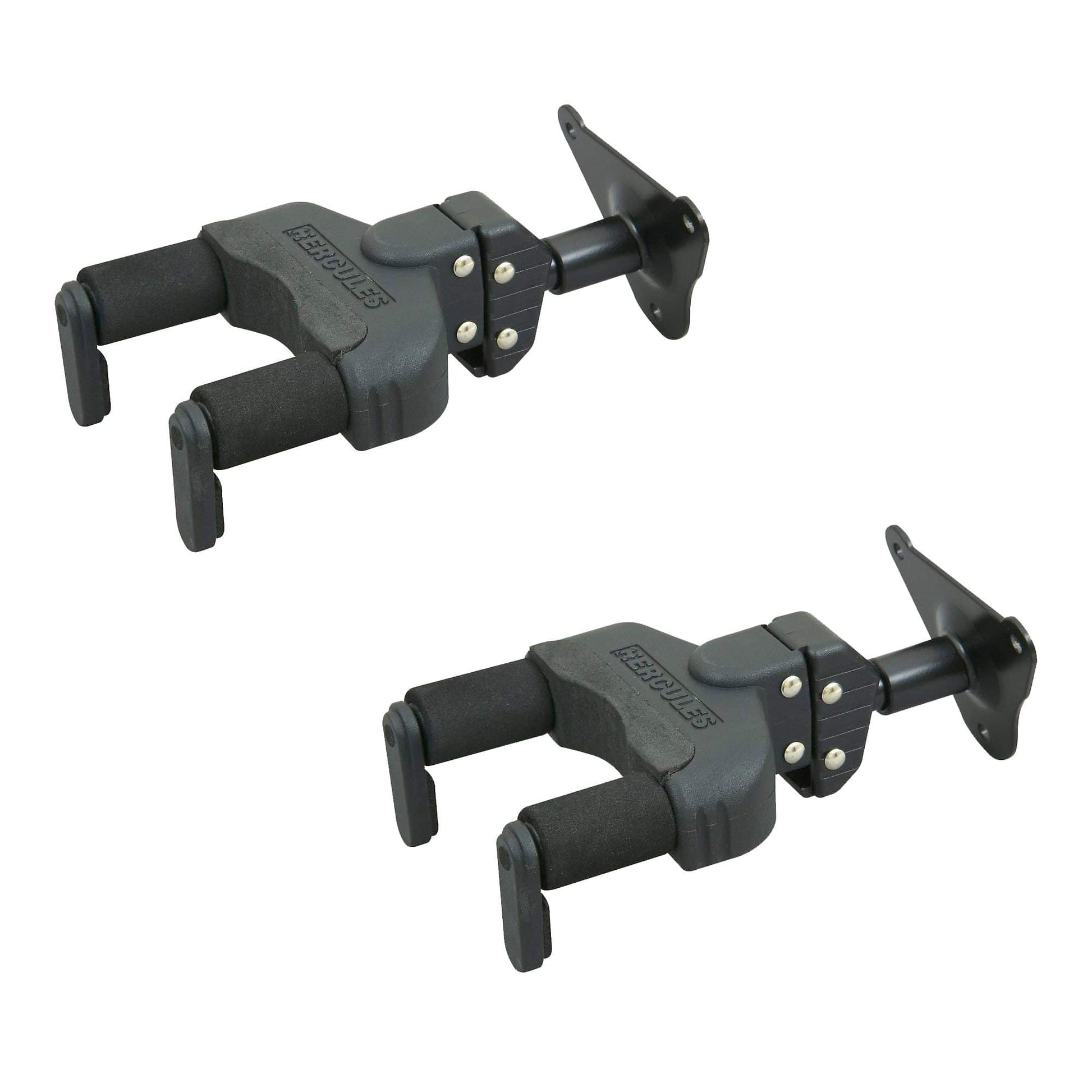 Hercules Metal Flat Wall Mount Guitar Hanger 2 Pack Bundle Accessories / Stands