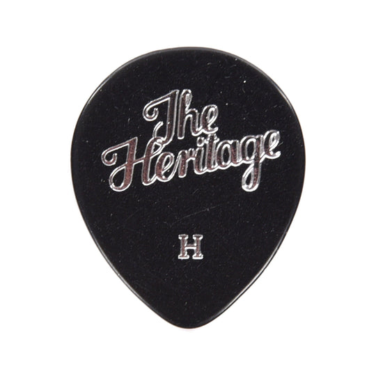 Heritage Guitars Celluloid Black Vintage Guitar Pick Heavy 12-Pick Tin Accessories / Picks