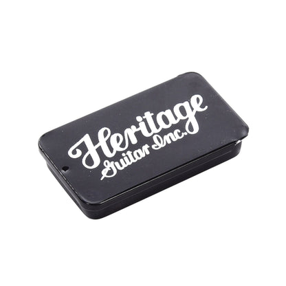 Heritage Guitars Celluloid Black Vintage Guitar Pick Heavy 12-Pick Tin Accessories / Picks