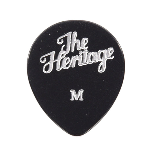 Heritage Guitars Celluloid Black Vintage Guitar Pick Medium 12-Pick Tin Accessories / Picks