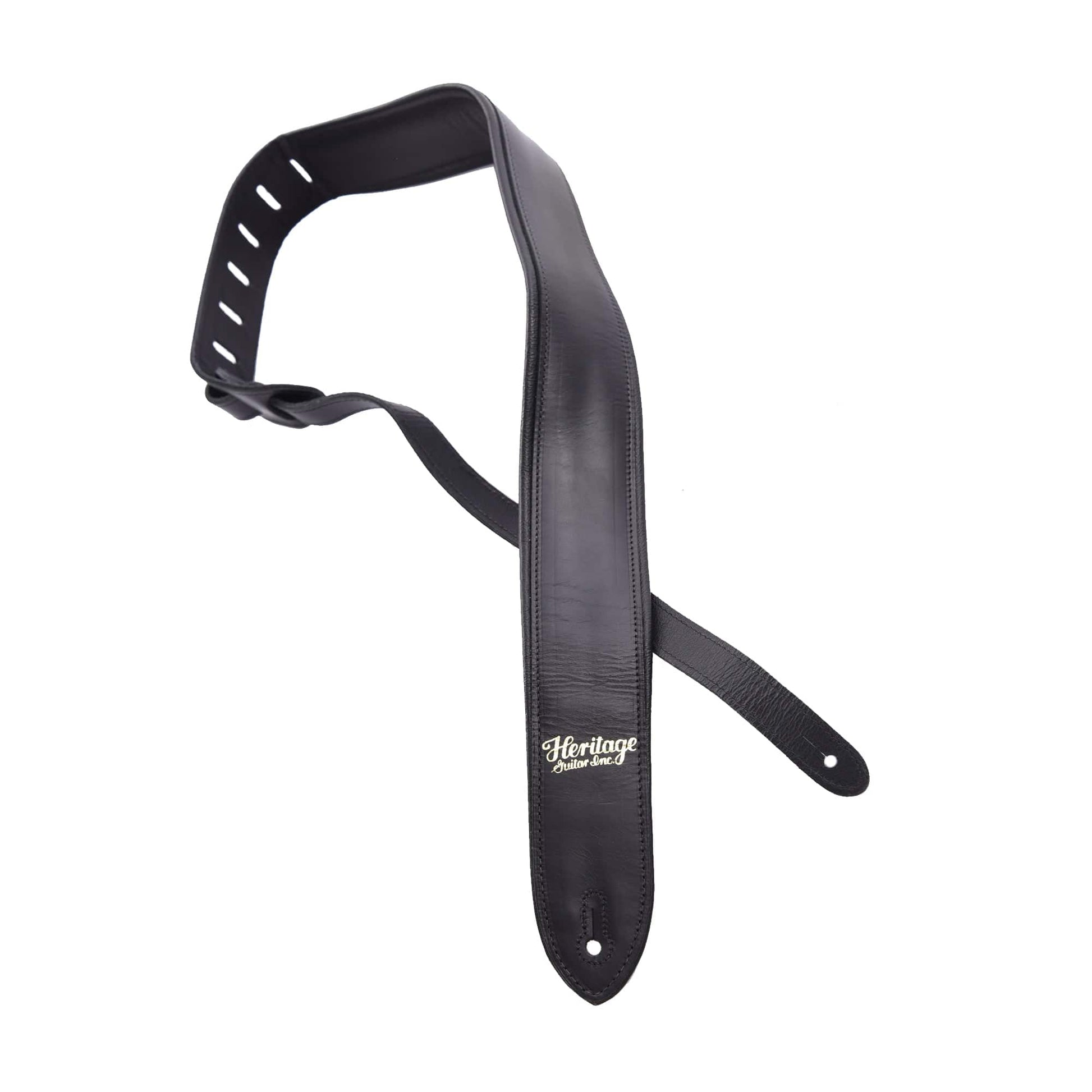 Heritage Premium Leather Guitar Strap Black Accessories / Straps
