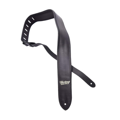 Heritage Premium Leather Guitar Strap Black Accessories / Straps