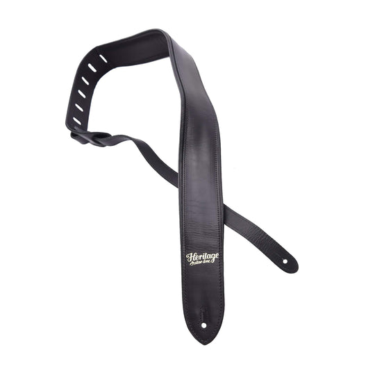 Heritage Premium Leather Guitar Strap Black Accessories / Straps