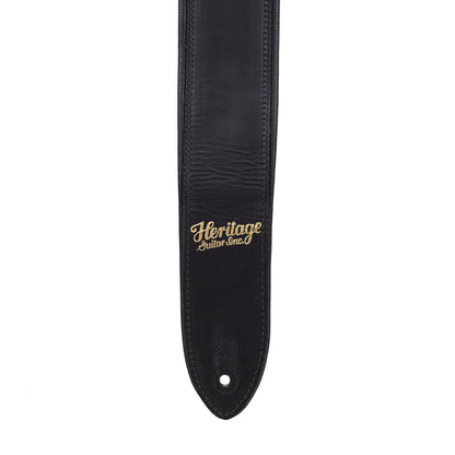Heritage Premium Leather Guitar Strap Black Accessories / Straps