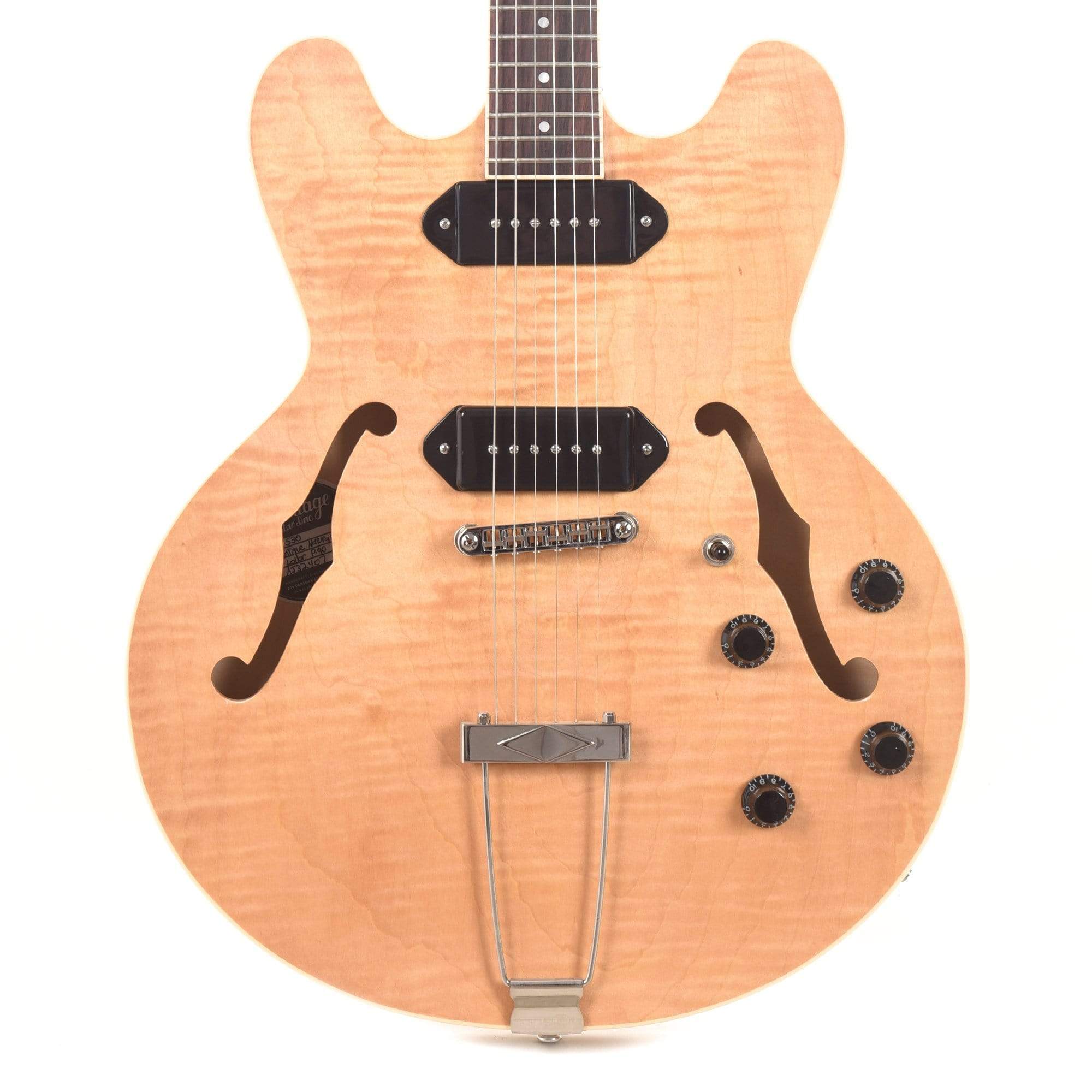 Heritage H-530 Hollow Body Antique Natural Electric Guitars / Hollow Body