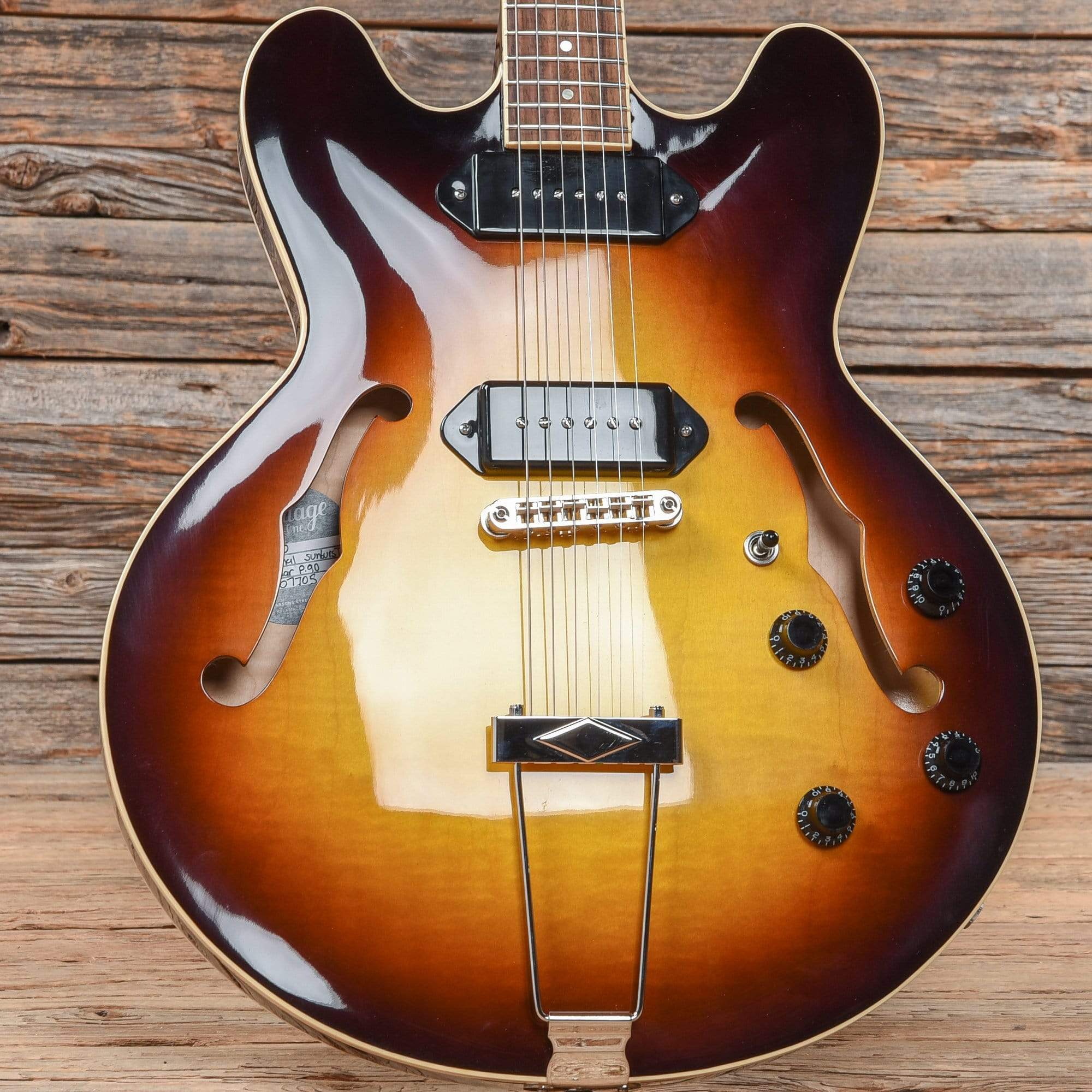 Heritage H-530 Hollow Body Original Sunburst Electric Guitars / Hollow Body