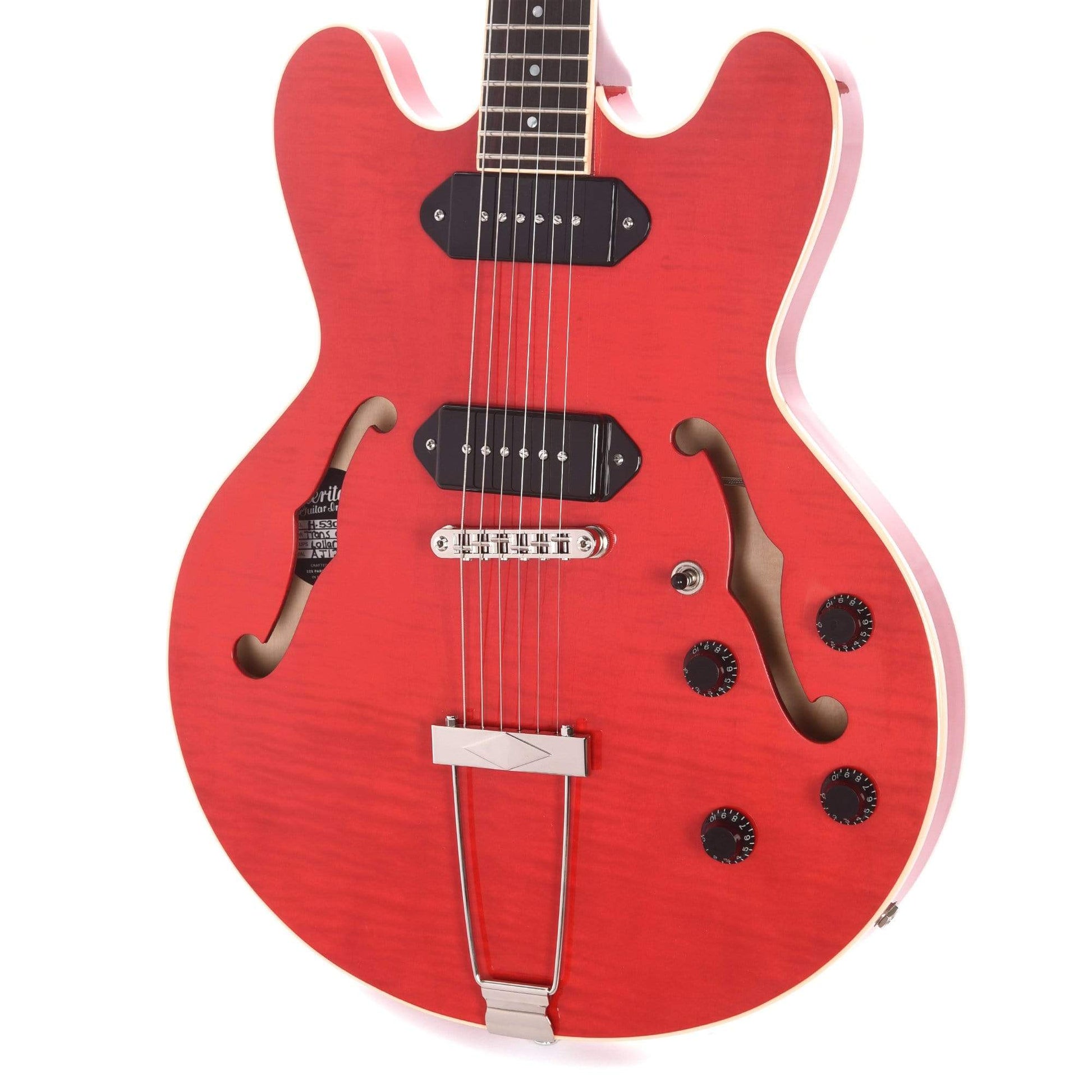 Heritage H-530 Hollow Body Translucent Cherry Electric Guitars / Hollow Body