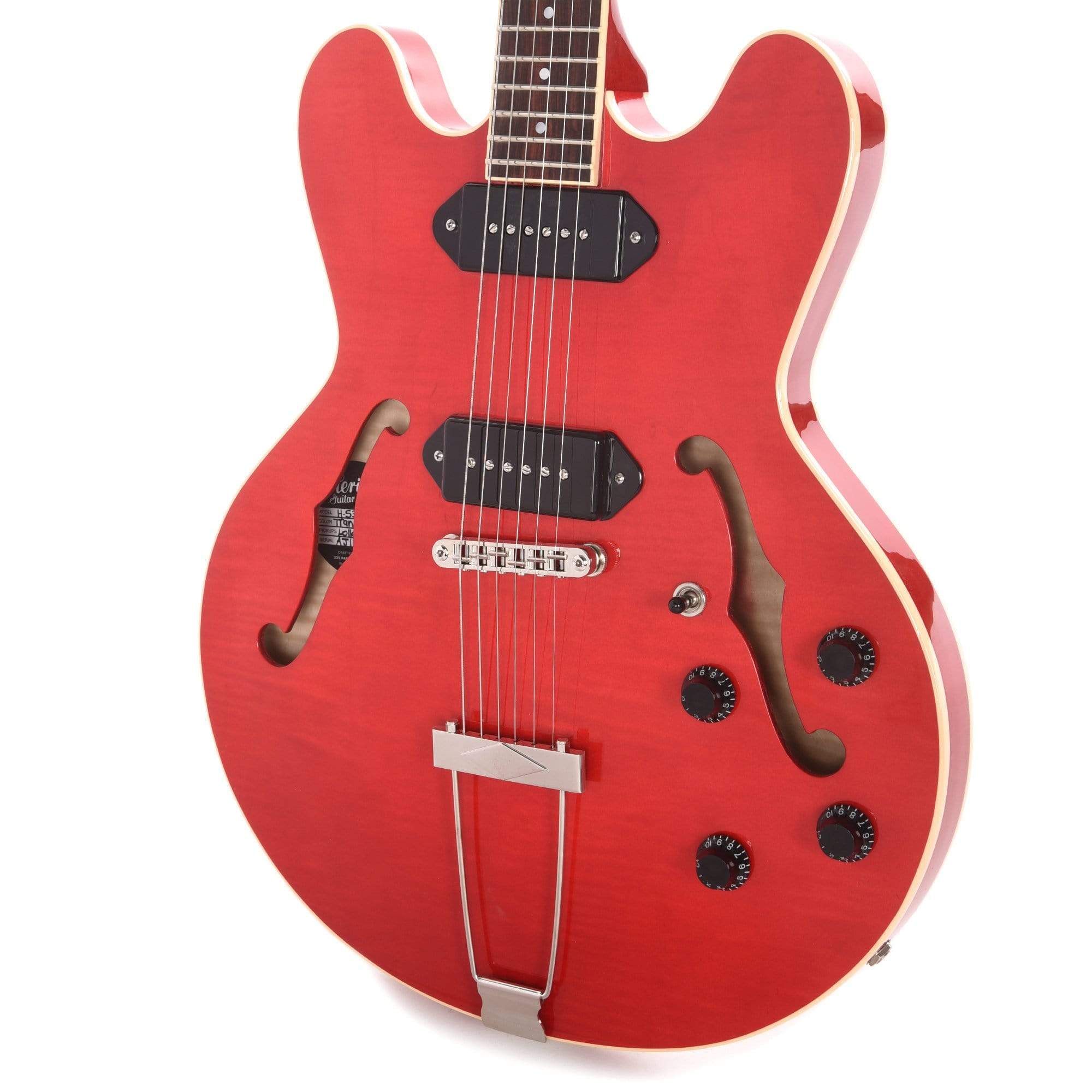 Heritage H-530 Hollow Body Translucent Cherry Electric Guitars / Hollow Body