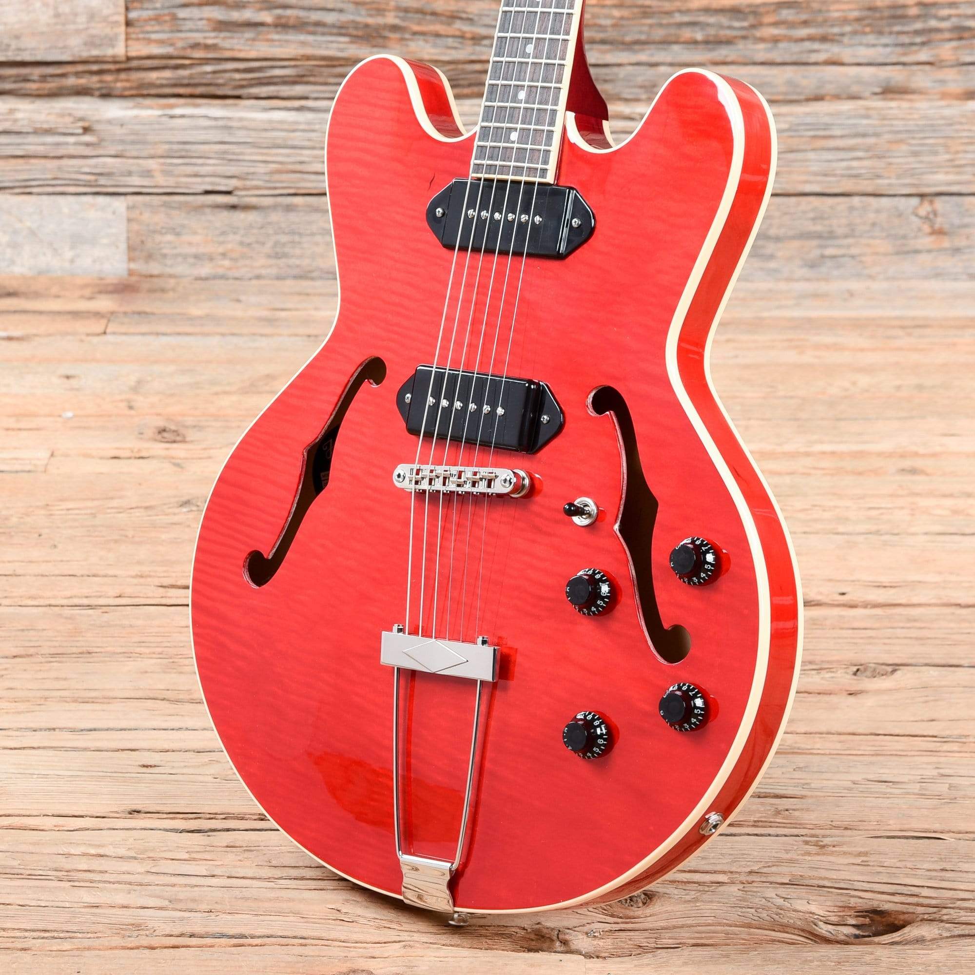 Heritage H-530 Hollow Body Translucent Cherry Electric Guitars / Hollow Body