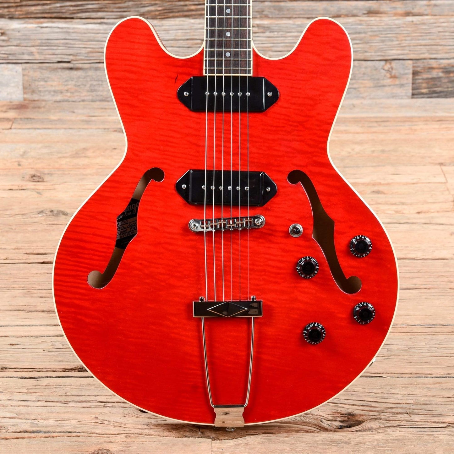 Heritage H-530 Hollow Body Translucent Cherry Electric Guitars / Hollow Body