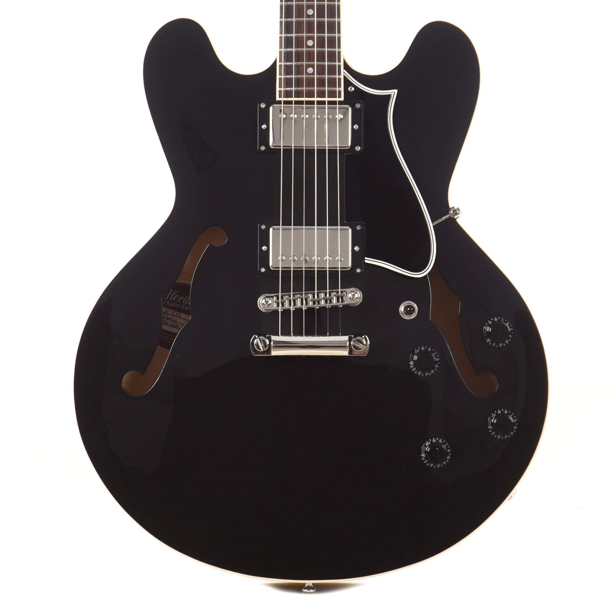 Heritage H-535 Standard Semi-Hollow EbonyÂ – Chicago Music Exchange