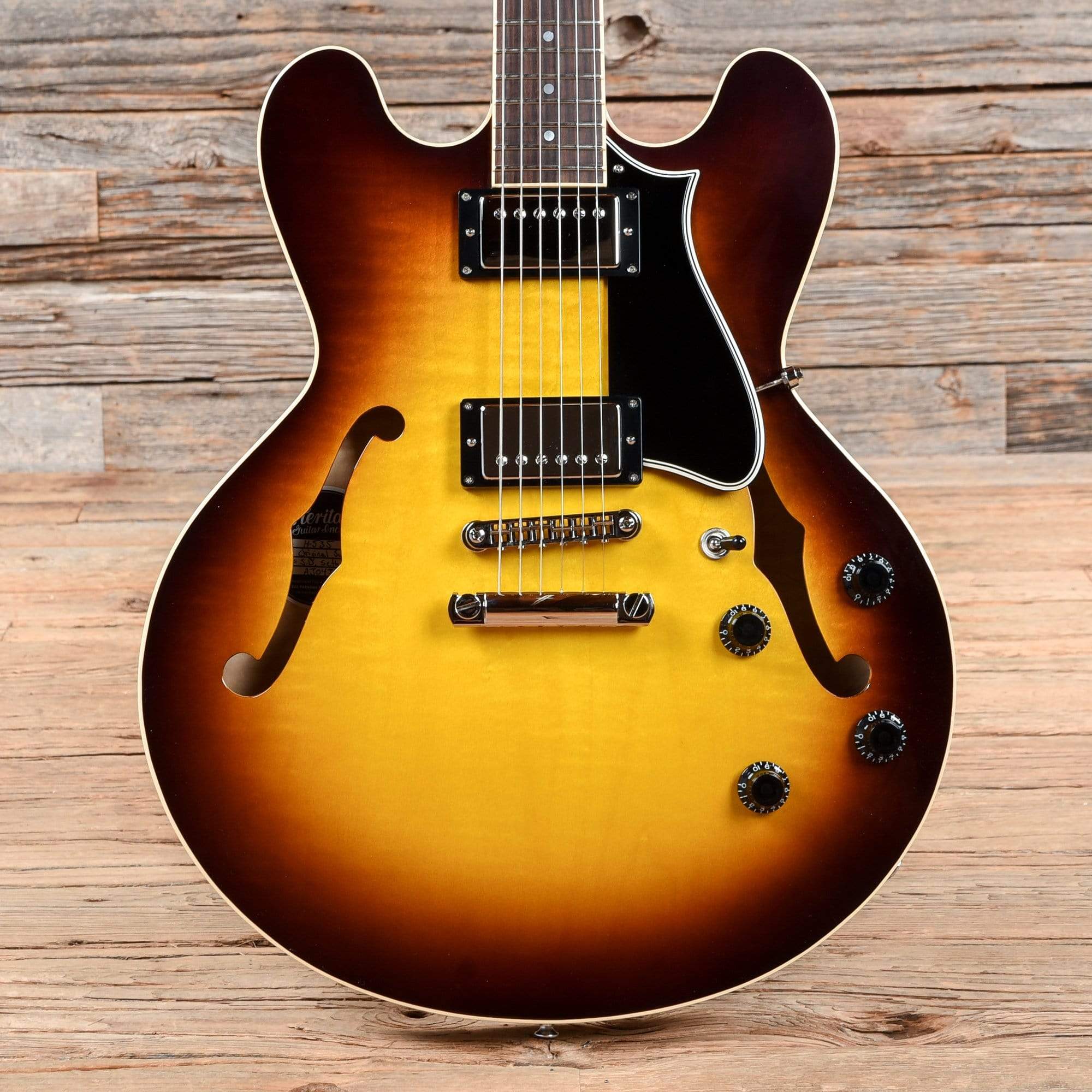 Heritage H-535 Standard Semi-Hollow Original Sunburst Electric Guitars / Semi-Hollow