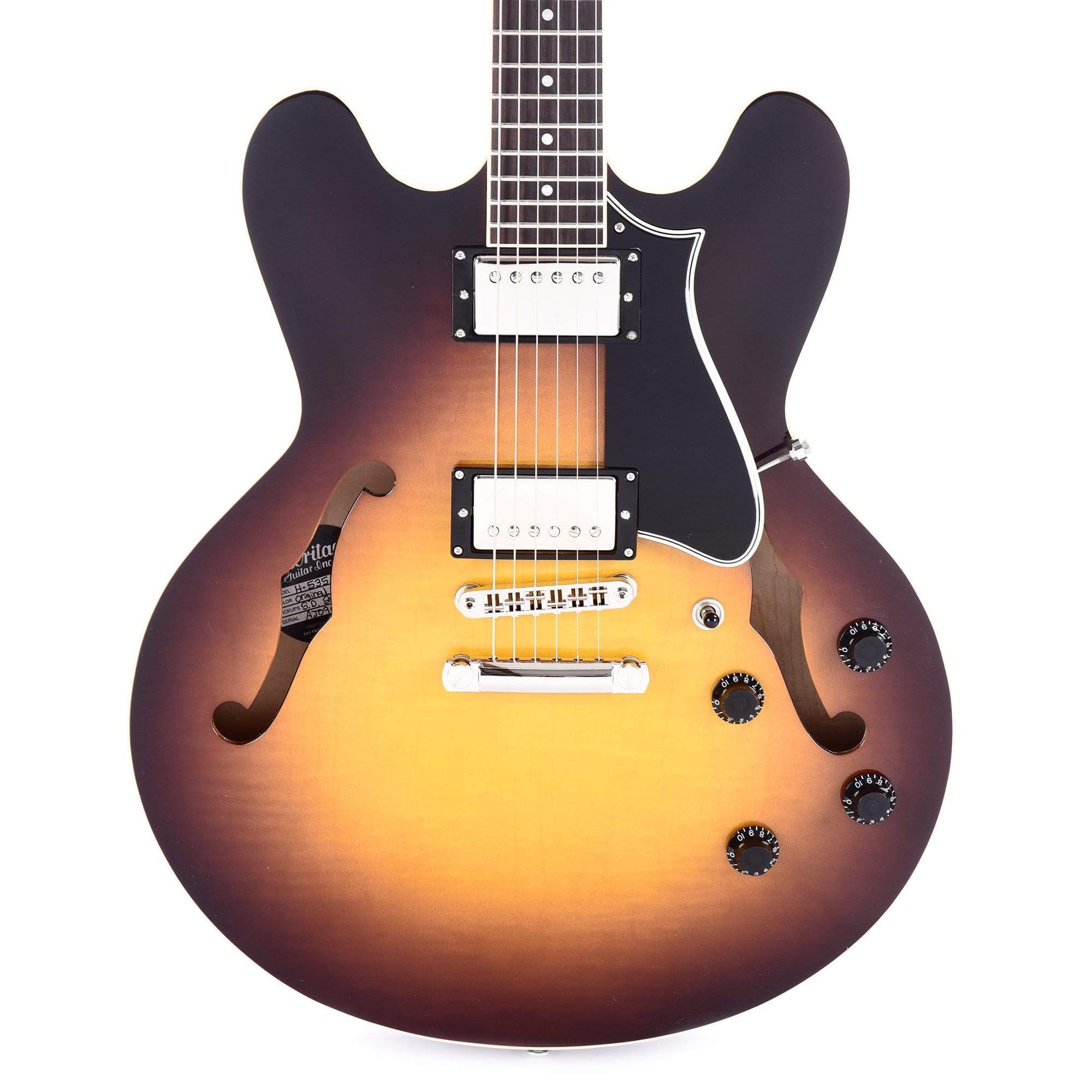 Heritage H-535 Standard Semi-Hollow Original Sunburst Electric Guitars / Semi-Hollow