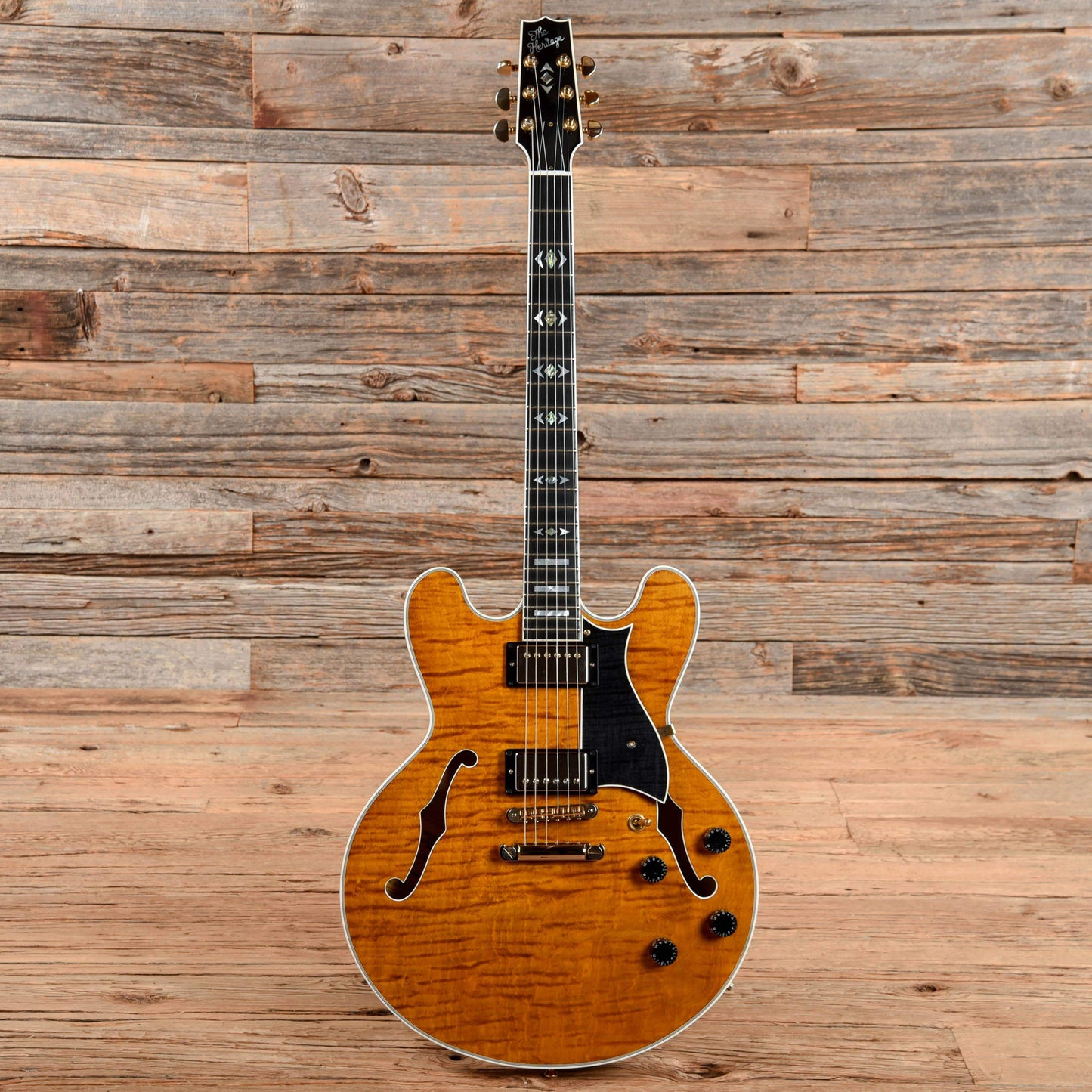 Heritage H-555 Amber 2014 Electric Guitars / Semi-Hollow