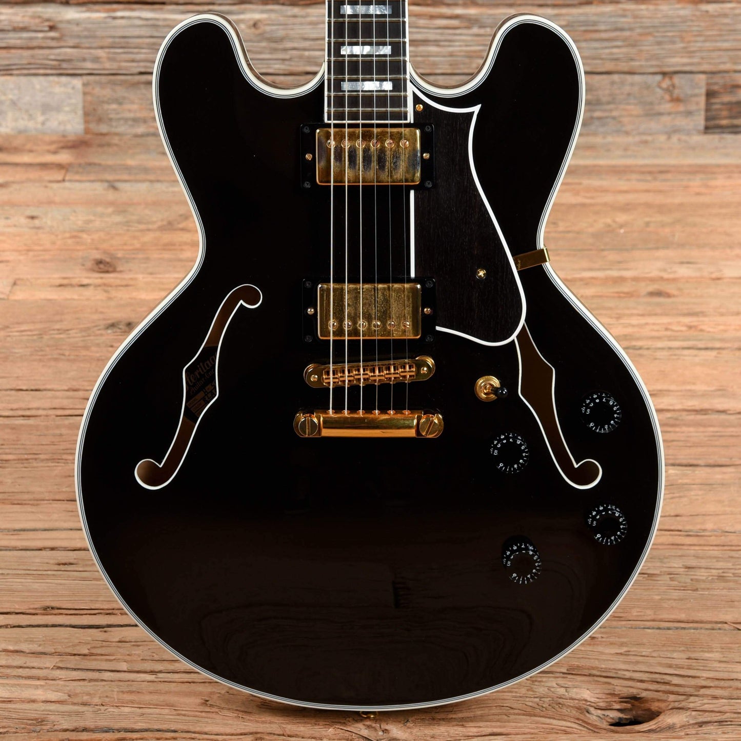 Heritage H-555 Ebony 2017 Electric Guitars / Semi-Hollow