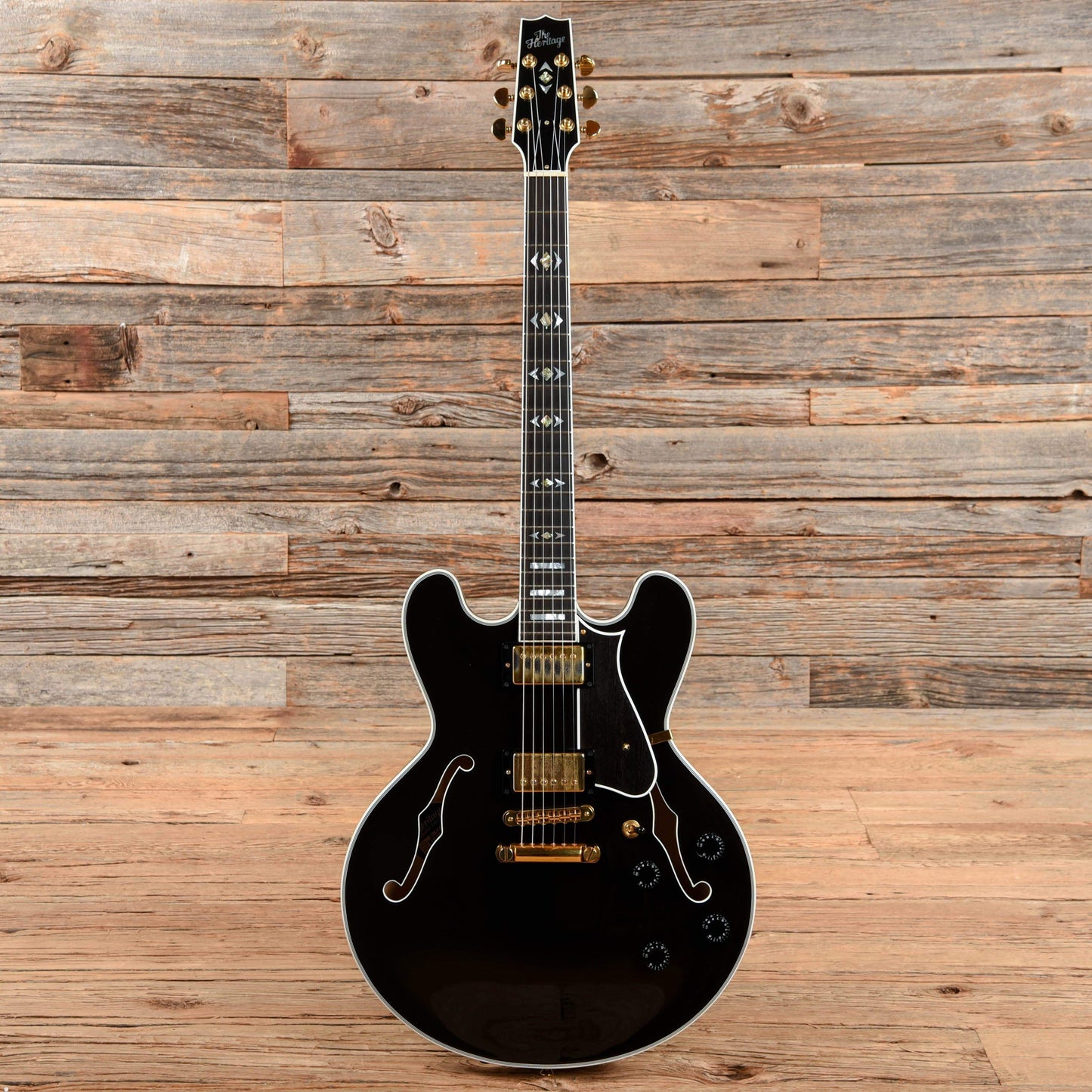 Heritage H-555 Ebony 2017 Electric Guitars / Semi-Hollow