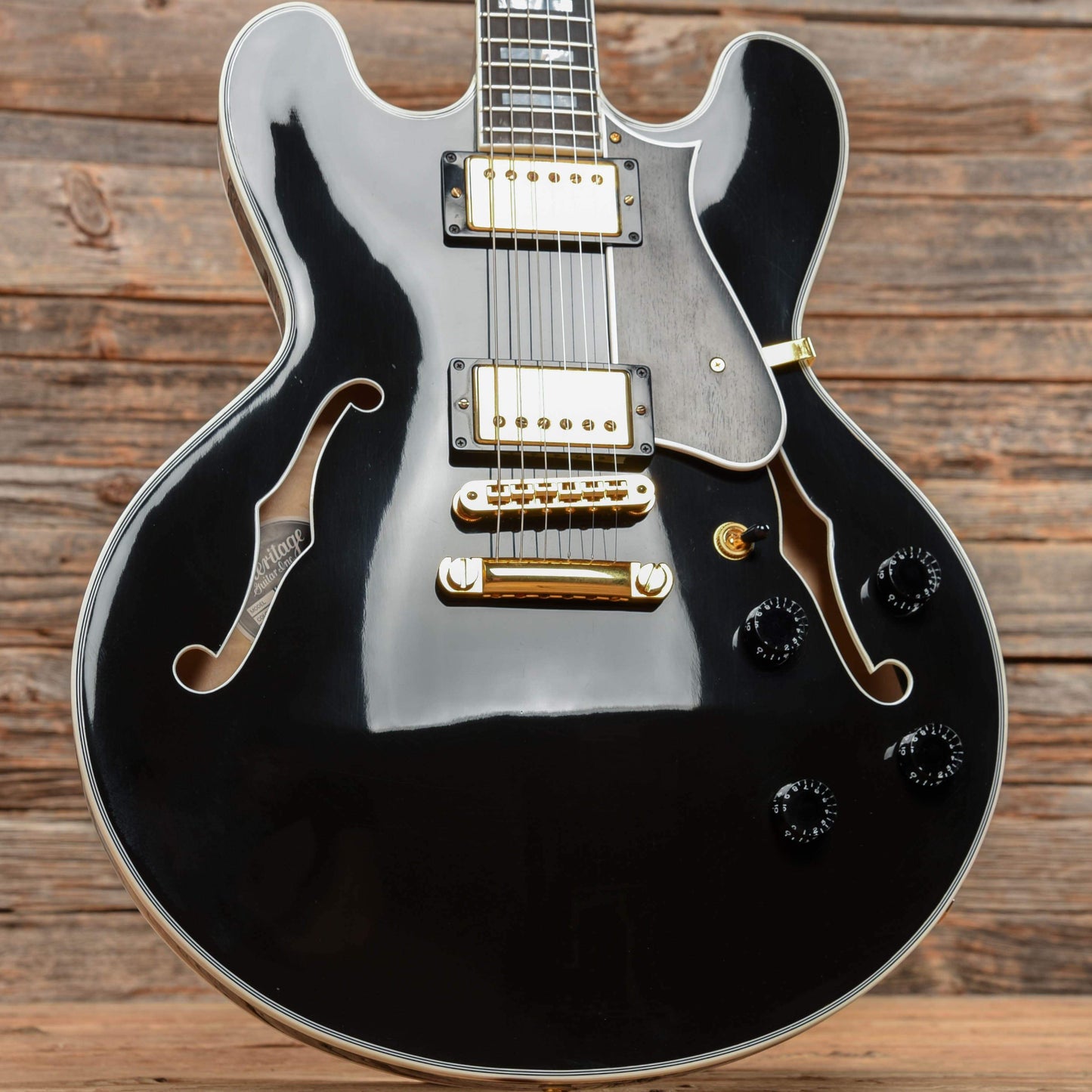 Heritage H-555 Ebony 2017 Electric Guitars / Semi-Hollow