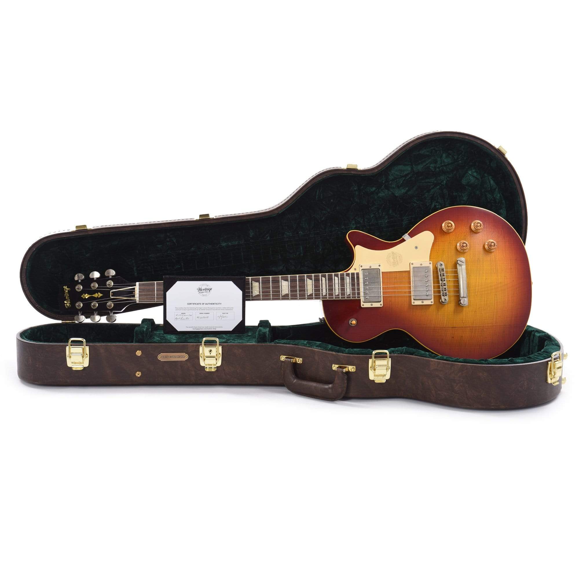 Heritage Custom Shop Core H-150 Plain Top Artisan Aged Dark Cherry Sunburst Electric Guitars / Solid Body