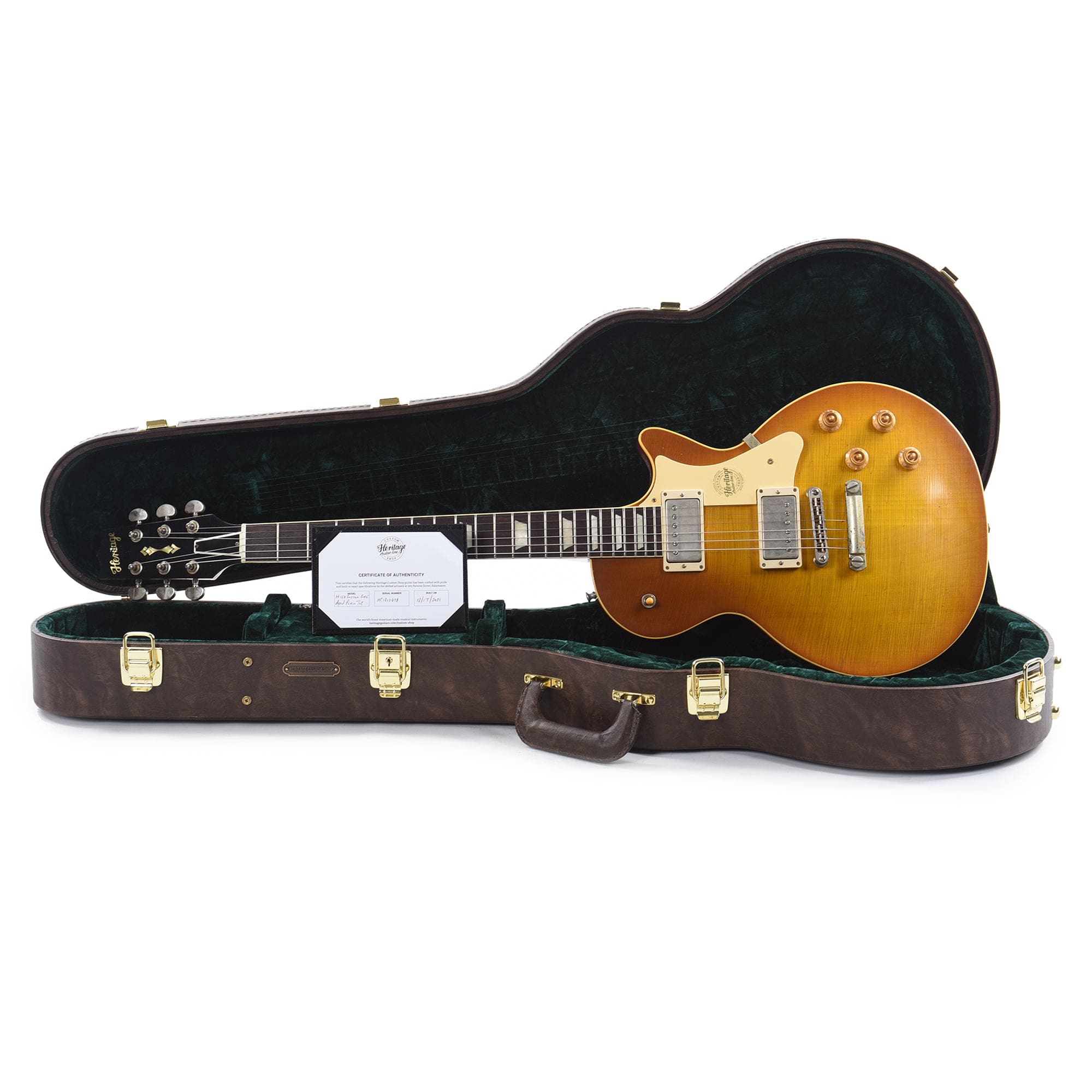 Heritage Custom Shop Core H-150 Plain Top Artisan Aged Dirty Lemon Burst Electric Guitars / Solid Body