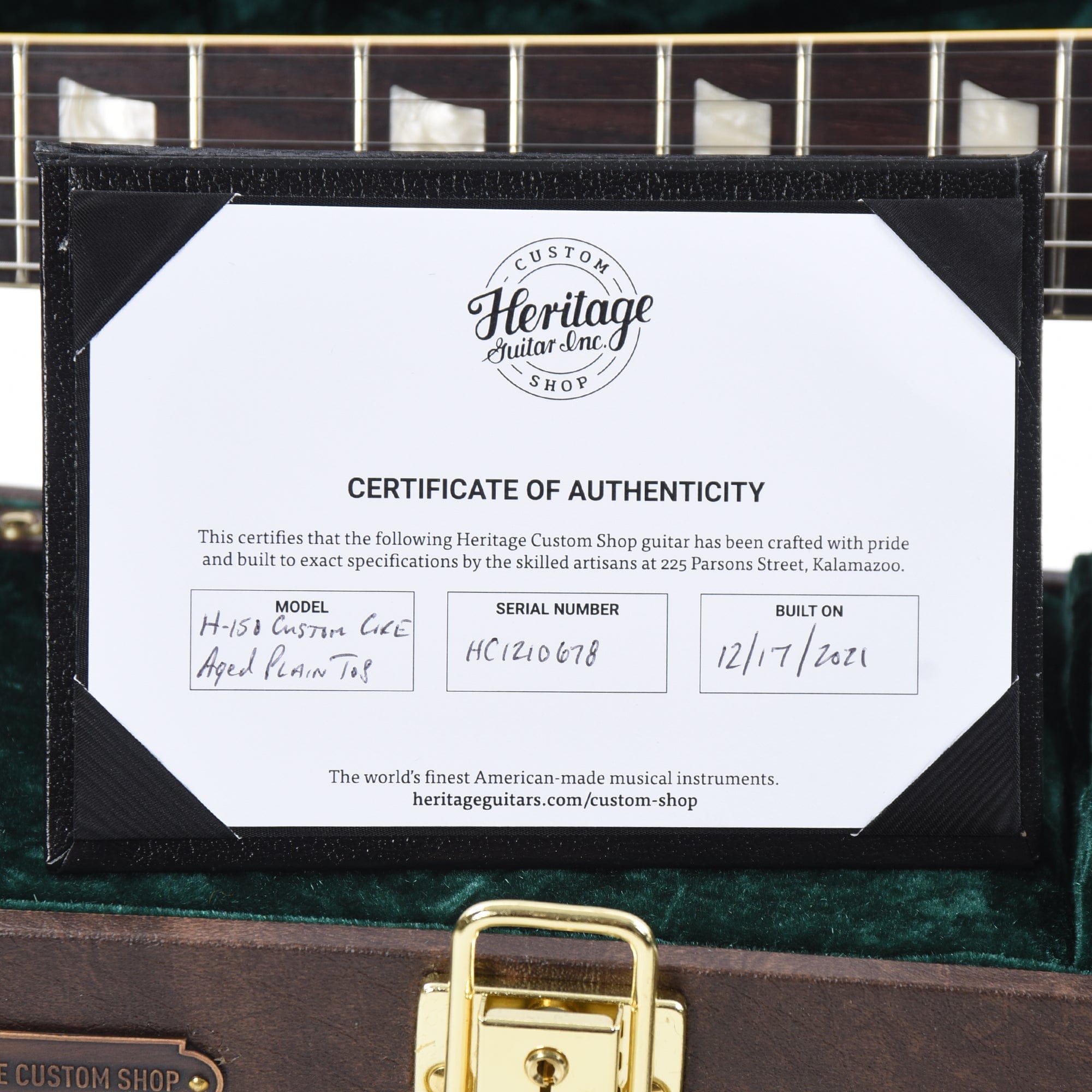 Heritage Custom Shop Core H-150 Plain Top Artisan Aged Dirty Lemon Burst Electric Guitars / Solid Body